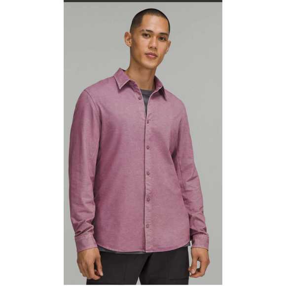 Lululemon Men’s Commission Long Sleeve Button-Down Shirt, Approx Size Small, EUC - Picture 1 of 12
